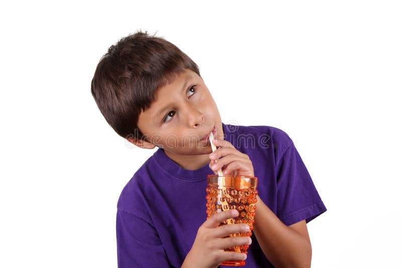 Young boy drinking stock image. Image of healthy, handsome 33190917