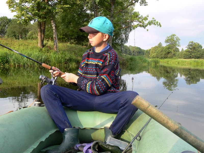 Young boy fishing stock photo. Image of fishing, outdoors - 1841358