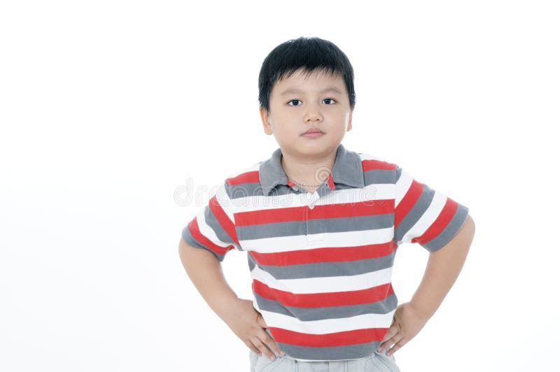 Young Boy with Hands on His Hips Stock Image Image of looking, child