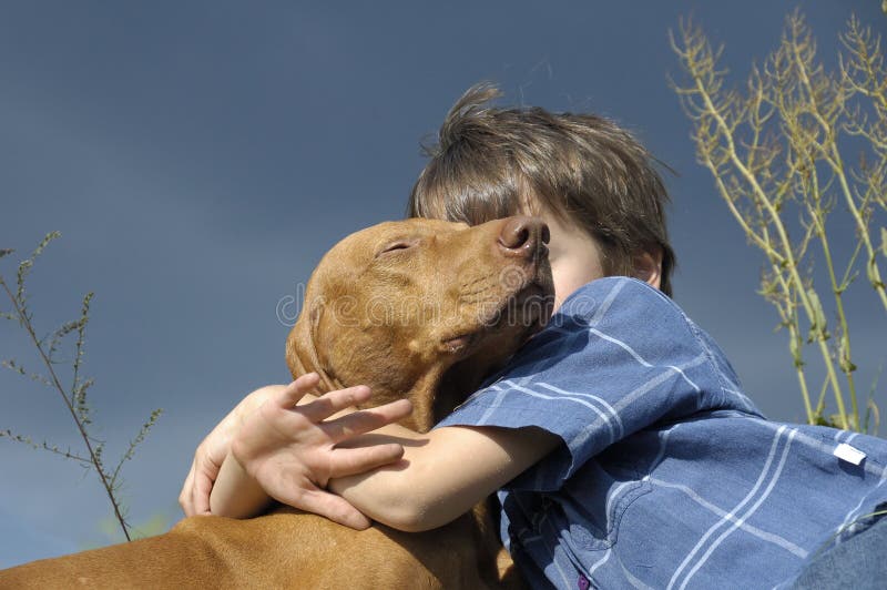 Young Boy Hugging His Beloved