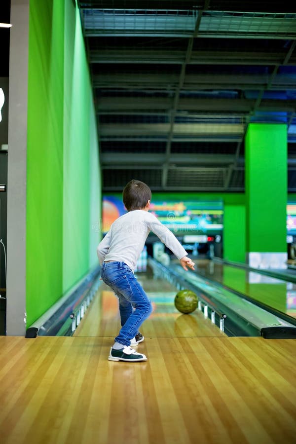 Boy Bowling stock image. Image of bowling, pins, recreation 89420065