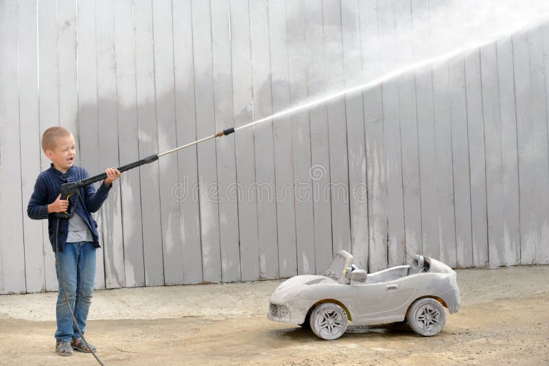 Car wash with hose stock image. Image of foam, nozzle - 150830941