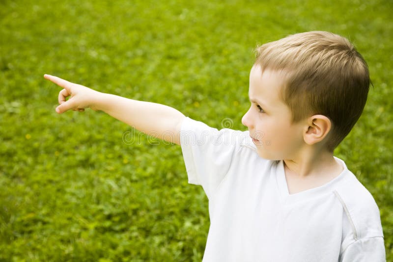 Young Boy Pointing