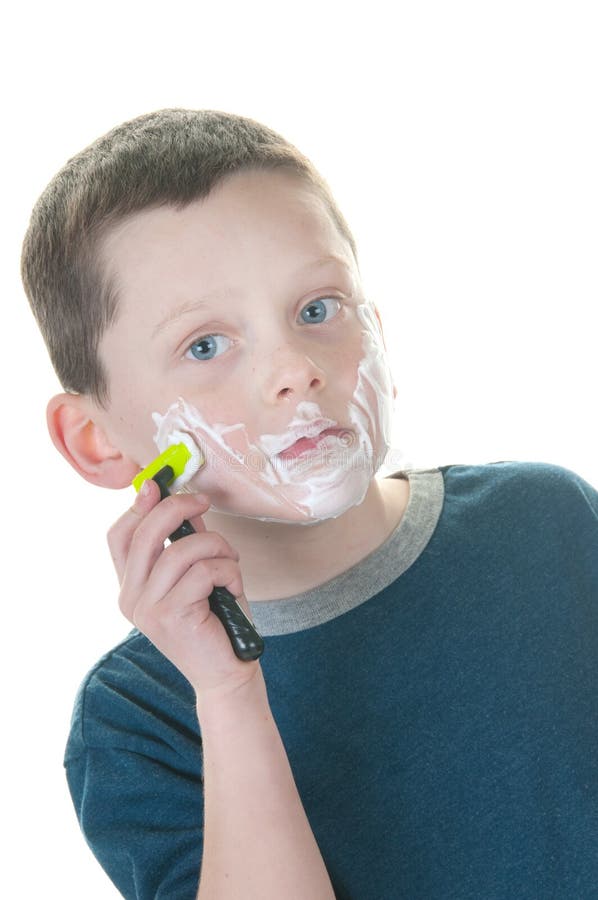 Young boy shaving stock photo. Image of roleplay, razor 18292264