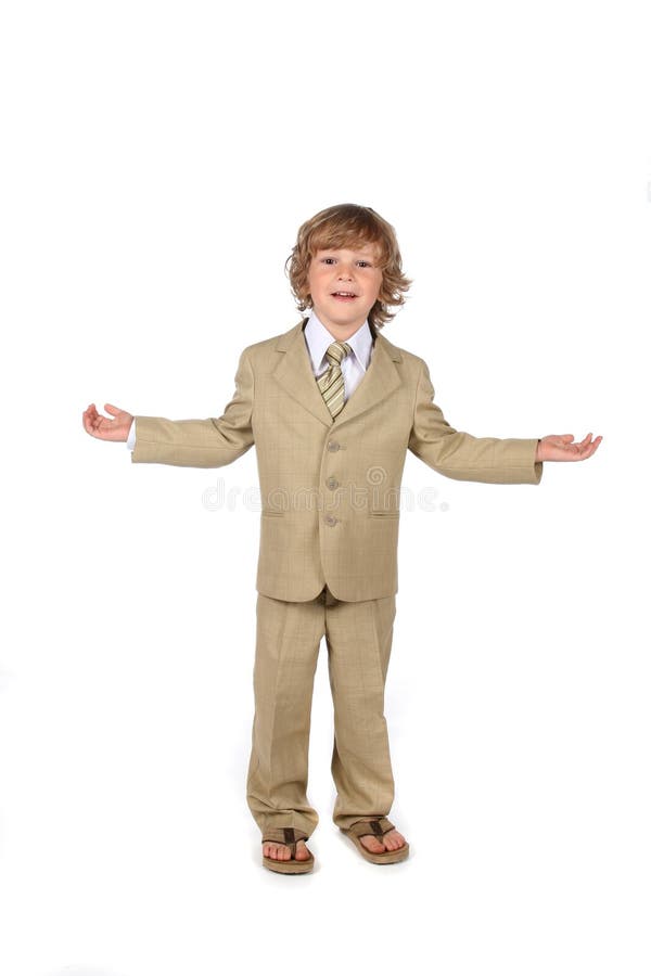 Young boy in suit