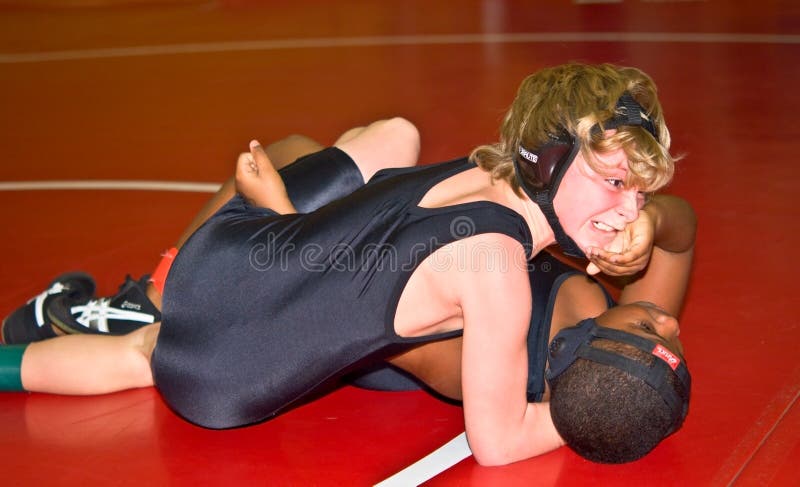 Young Boys Wrestling