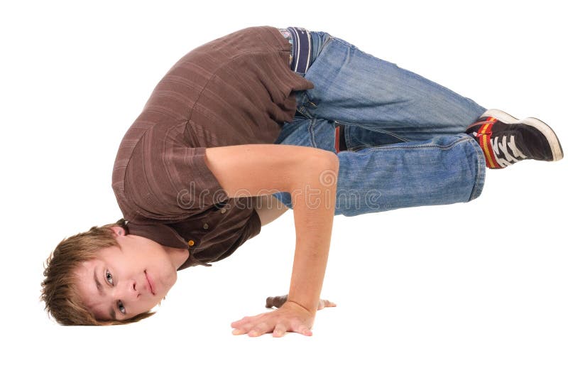 Young breakdancer posing. royalty free stock photo