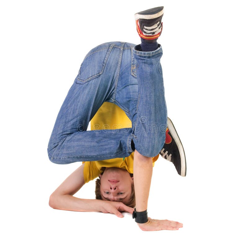 Young breakdancer posing. royalty free stock photo