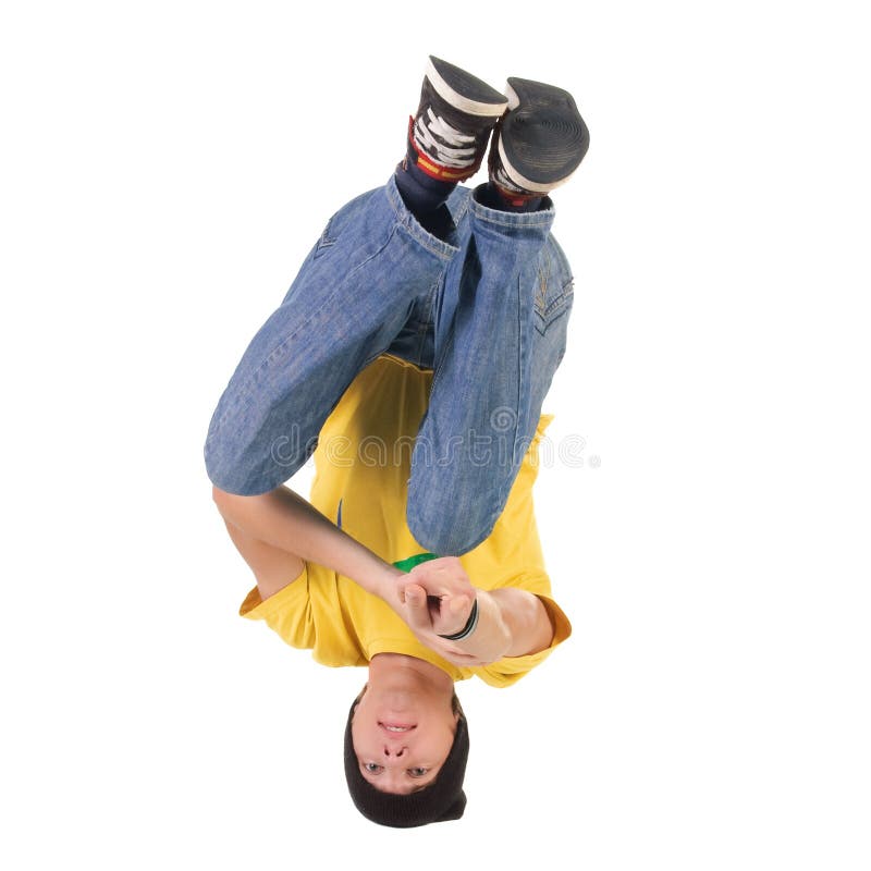 Young breakdancer posing. stock photos