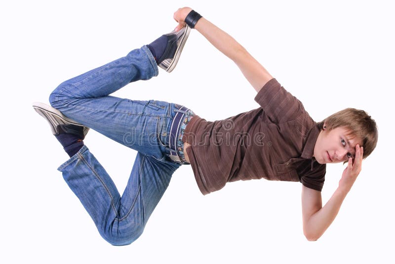 Young breakdancer posing. stock photos