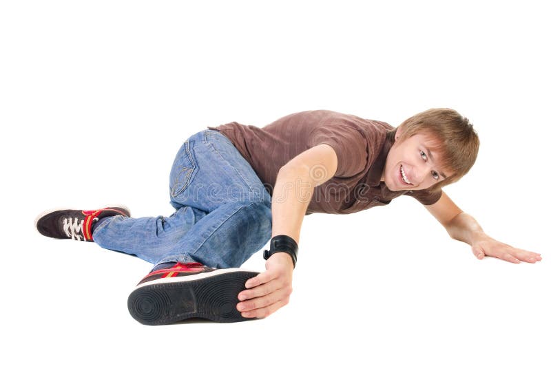 Young breakdancer posing. royalty free stock image