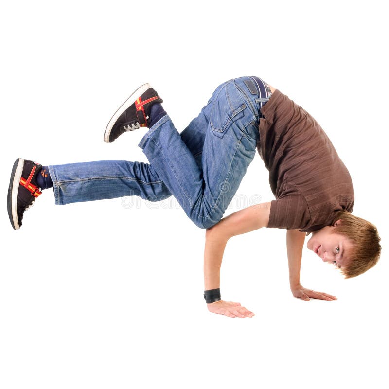 Young breakdancer posing. stock photos