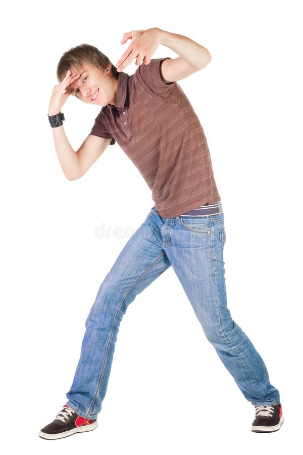 Young breakdancer posing. stock photo