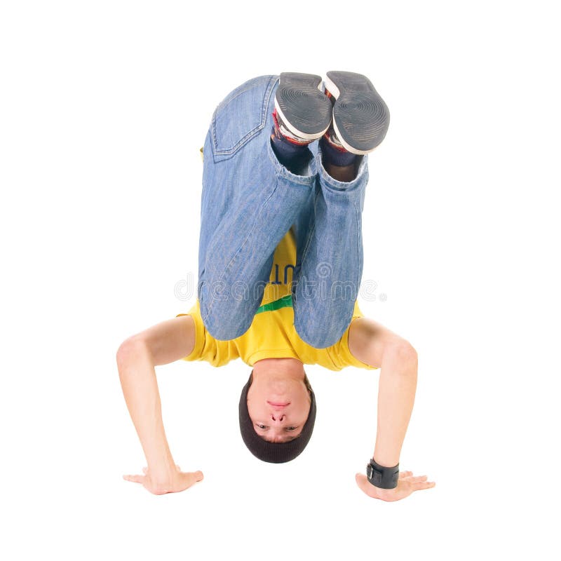 Young breakdancer posing. stock images