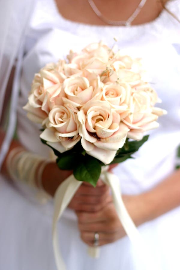 Young bride with bouquet