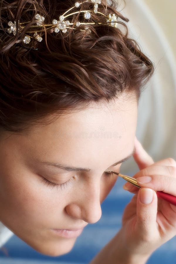 Young bride make-up