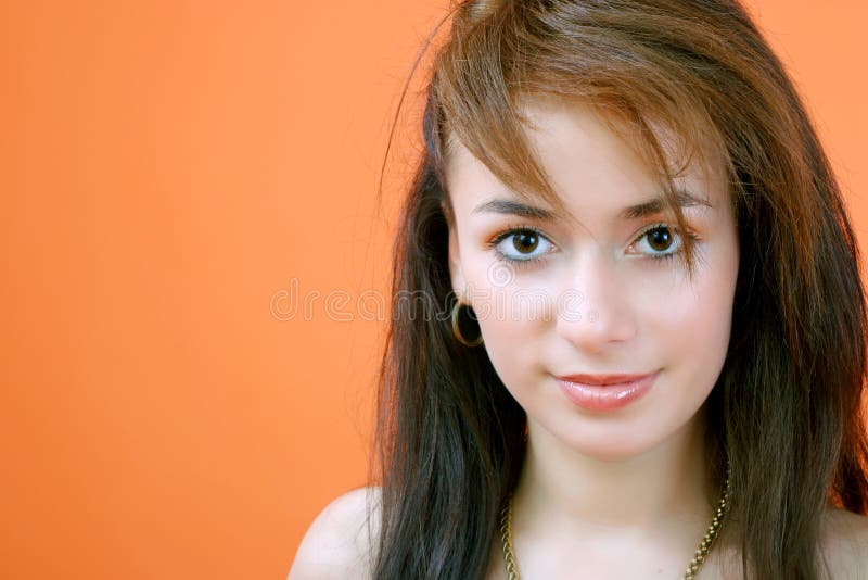 Young Brunette stock image. Image of woman, brunette, brown - 1421403