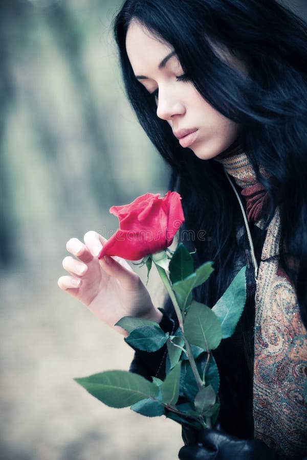 Young brunette woman portrait