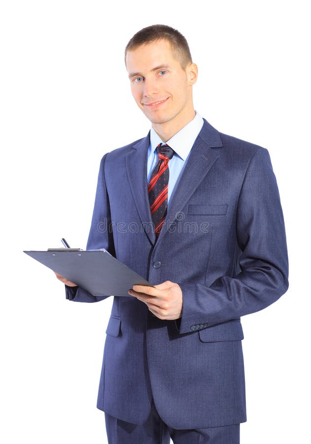 Young business man isolated royalty free stock image
