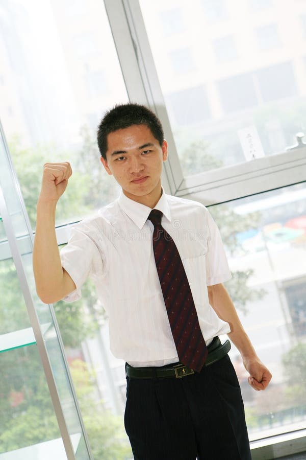 Young business man in office