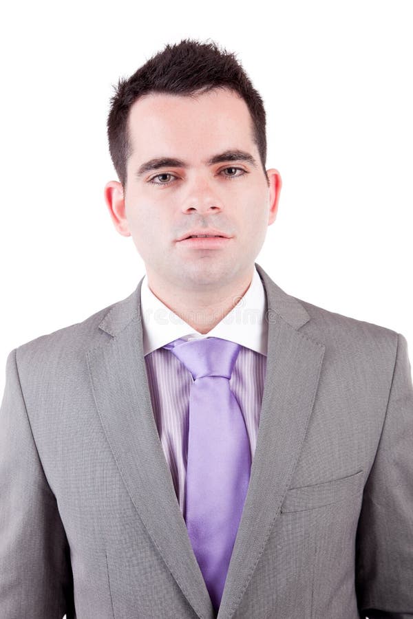 Young business man posing stock photography