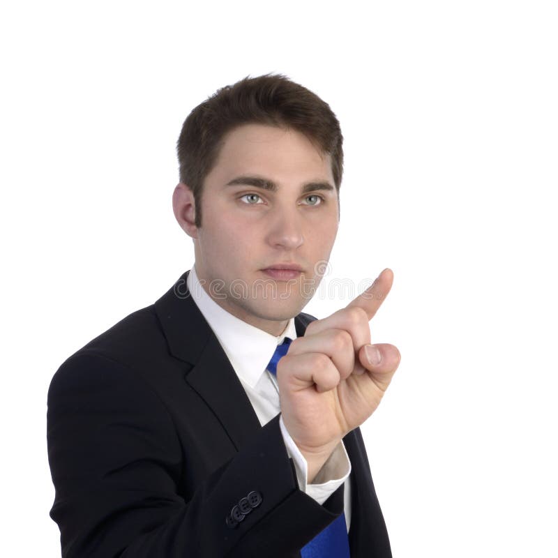 Business Man Touching Touchscreen - Recycling Symbol Stock Image ...