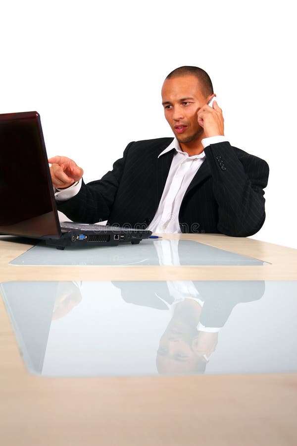 Young Business Man Working With Laptop