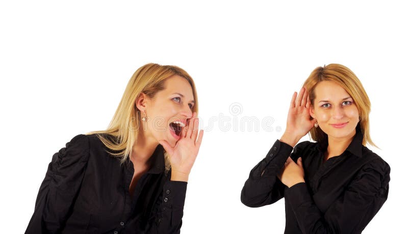 Young business woman say and other woman listening royalty free stock photo Young business woman say and other woman listening royalty free stock photo