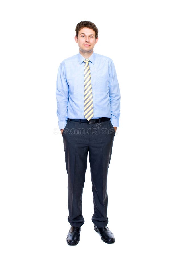 Young businessman full body shoot, isolated stock image Young businessman full body shoot, isolated stock image