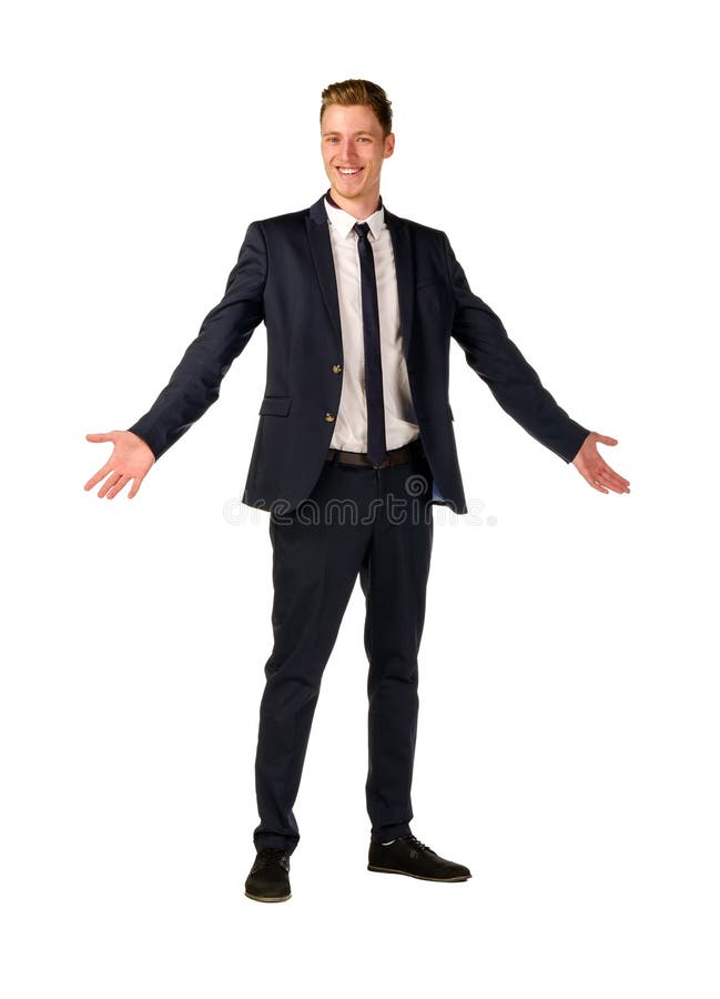 Young businessman full length portrait