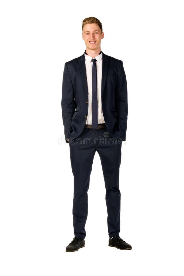 Young businessman full length portrait