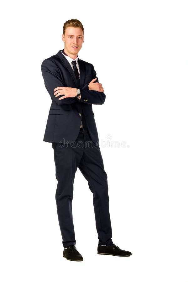 Young businessman full length portrait