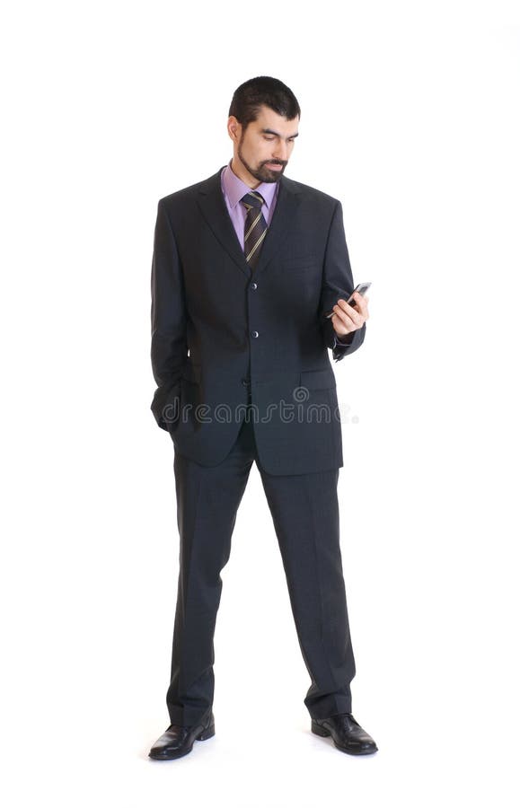 A young businessman isolated on white royalty free stock image