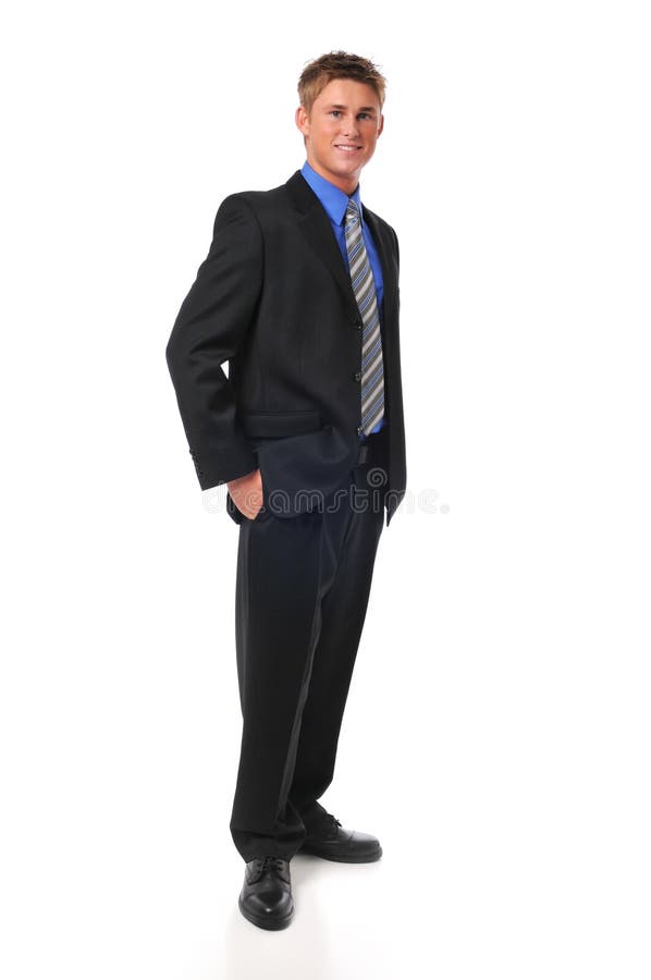 Young businessman standing with confidence