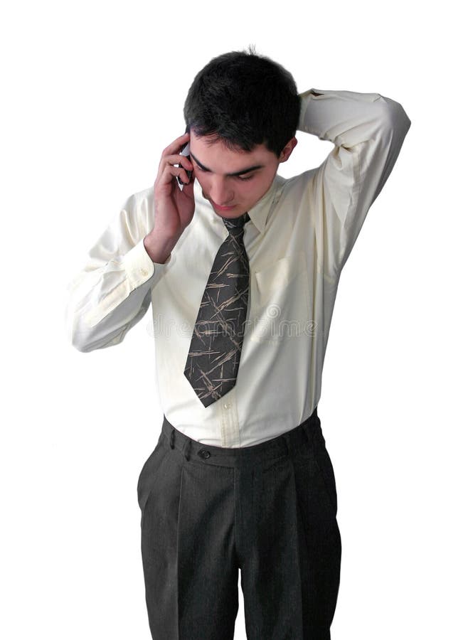 Young Businessman talking on the phone