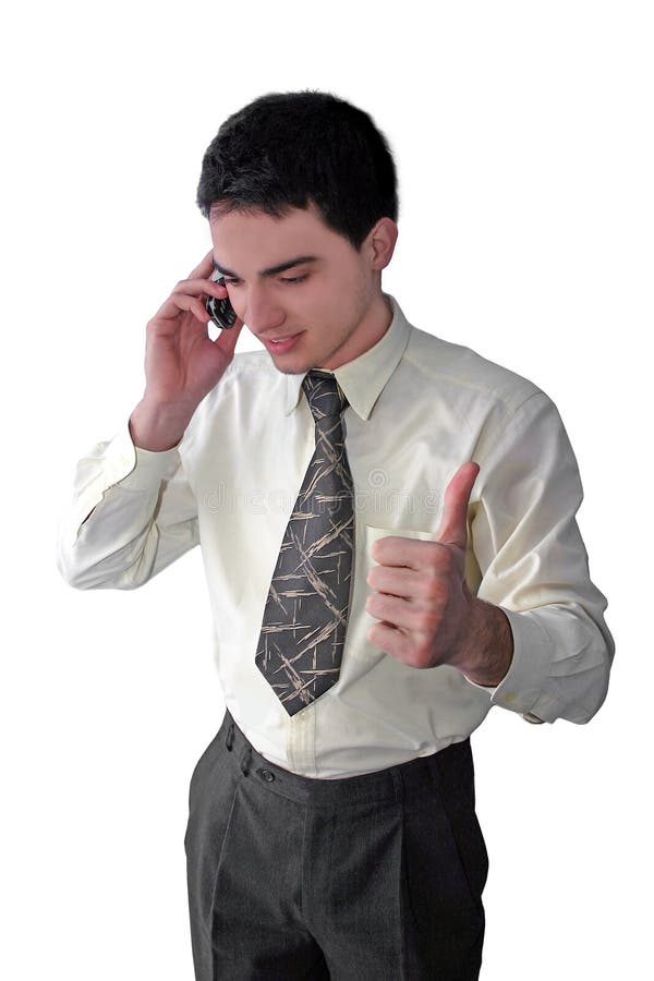 Young Businessman talking on the phone