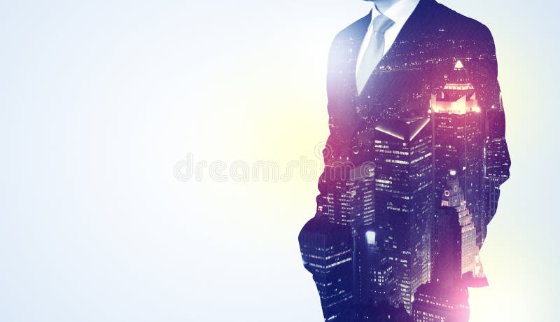 Young Man Thinking with City Wallpaper Stock Photo - Image of leadership,  business: 108753184