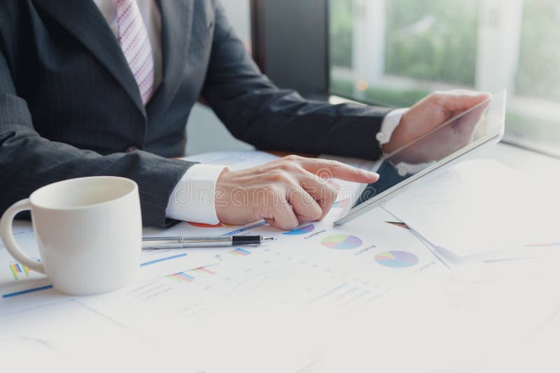 Young Businessmen Using Touchpad Stock Image Image of meeting