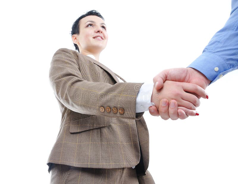 Young businessperson shaking hand