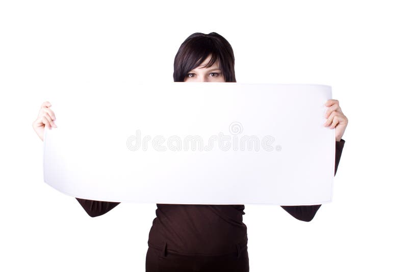 The young businesswoman at office behind work