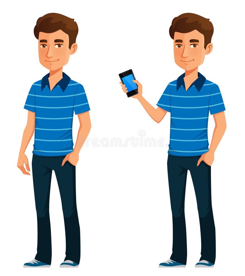 Young Cartoon Guy Holding a Mobile Phone Stock Vector - Illustration of shirt, message: 83386634 Young Cartoon Guy Holding a Mobile Phone Stock Vector - Illustration of shirt, message: 83386634