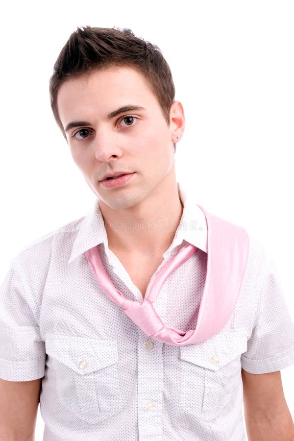 Young casual boy portrait stock photo