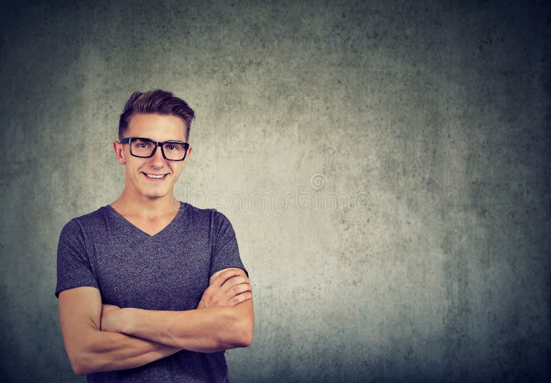 Nerdy smart man in glasses stock photo Nerdy smart man in glasses stock photo