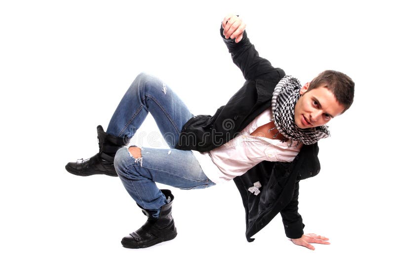 Young casual man posing stock images
