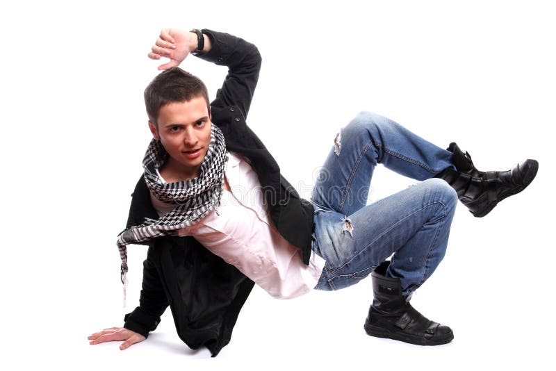 Young casual man posing stock images