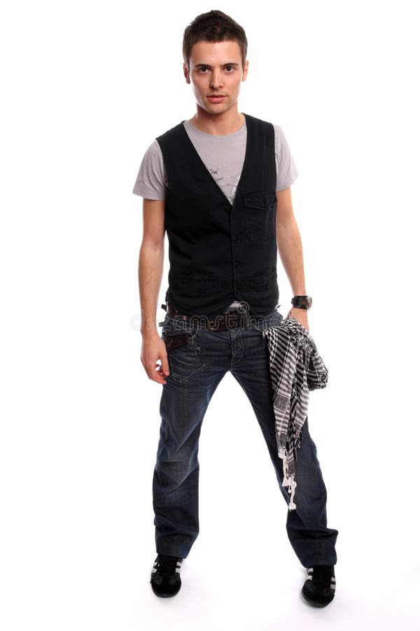 Young Casual man posing stock photography