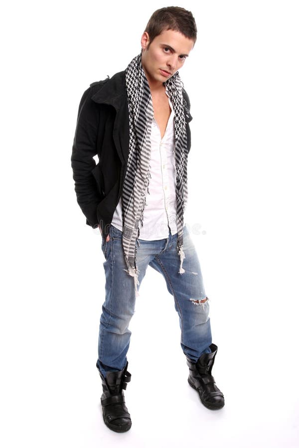 Young Casual man posing royalty free stock image