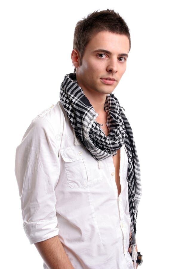Young casual man, posing royalty free stock photography