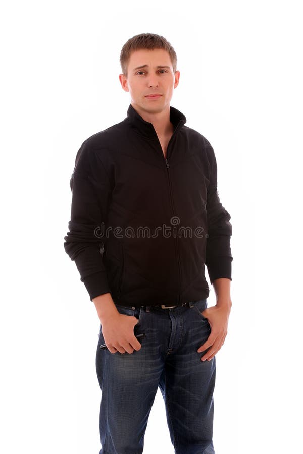 Young Casual Man posing stock image