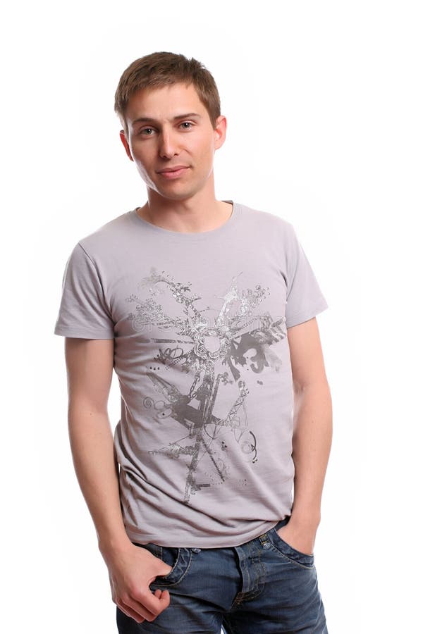Young Casual man posing stock photos